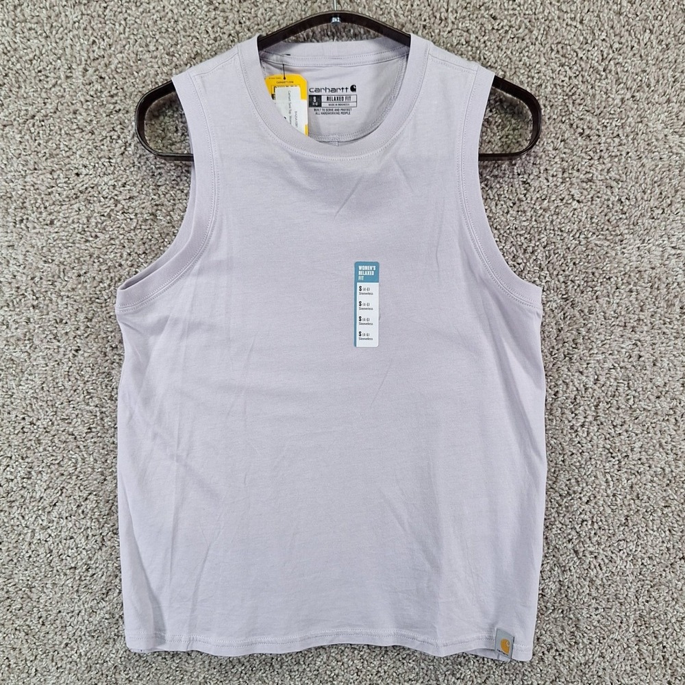 Carhartt Tank Top Women Small Purple Relaxed Fit Workwear Gorp Activewear NWT